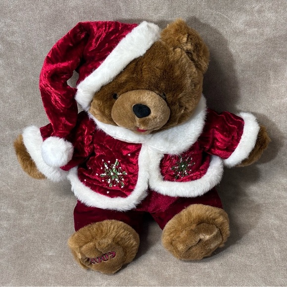 2005 SNOWFLAKE FRIENDS
Teddy Bear Tan Brown Red Santa Suit Plush - Picture 2 of 4